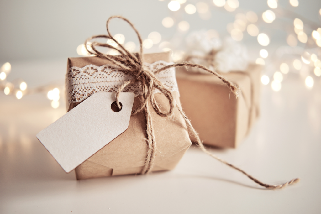cadeauzen cadeau emballé style boho